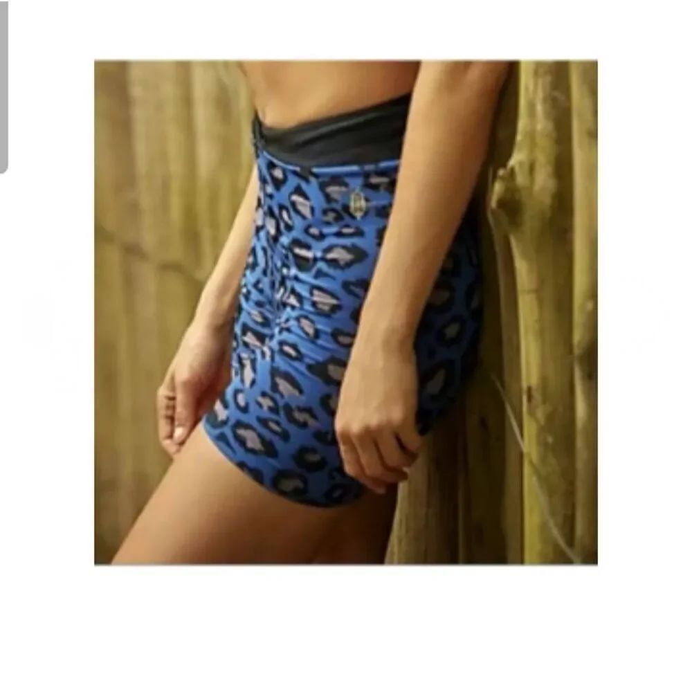 Free People Movement Spotted Leopard Bike Shorts